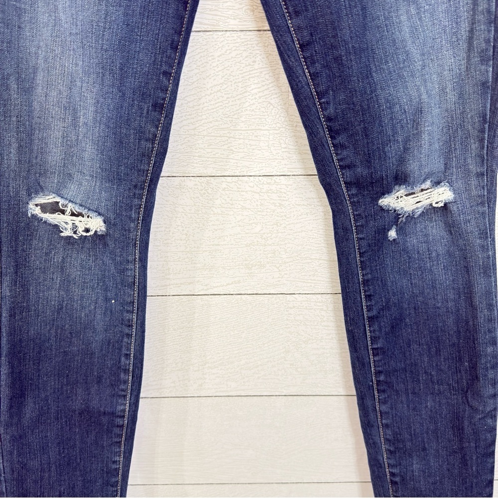 PAIGE Verdugo Ultra Skinny Jeans Ripped Knees Medium Wash Y2K Aesthetic Sz 29 - Picture 6 of 12